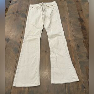 SOLD ✅Ralph Lauren Sport Women’s Solid Ivory Off White Flare Denim Stretch Sz:29